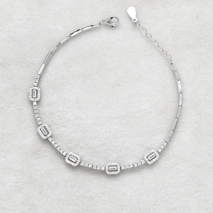 925 Sterling Silver Cubic Zirconia Wraparound Bracelet – Elegant Spiral Gift Jewelry for Her - Kanika Creations