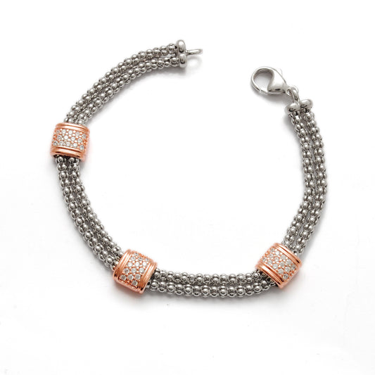 925 Sterling Silver Cubic Zirconia Mesh Bracelet – Perfect Gift for Her - Kanika Creations