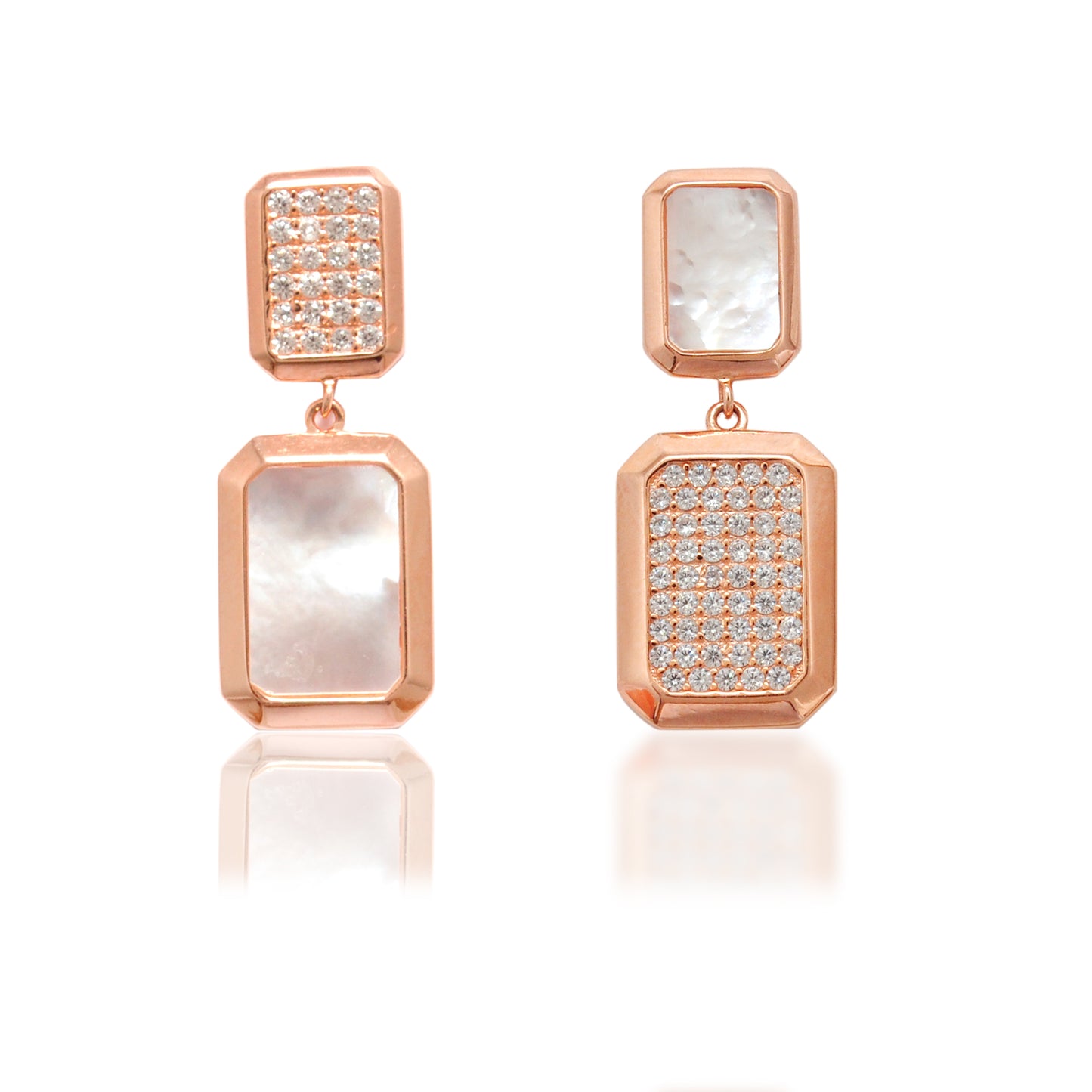 925 Sterling Silver Gold Plated CZ Dangle Earrings – Elegant Jewelry Gift for Women - Kanika Creations