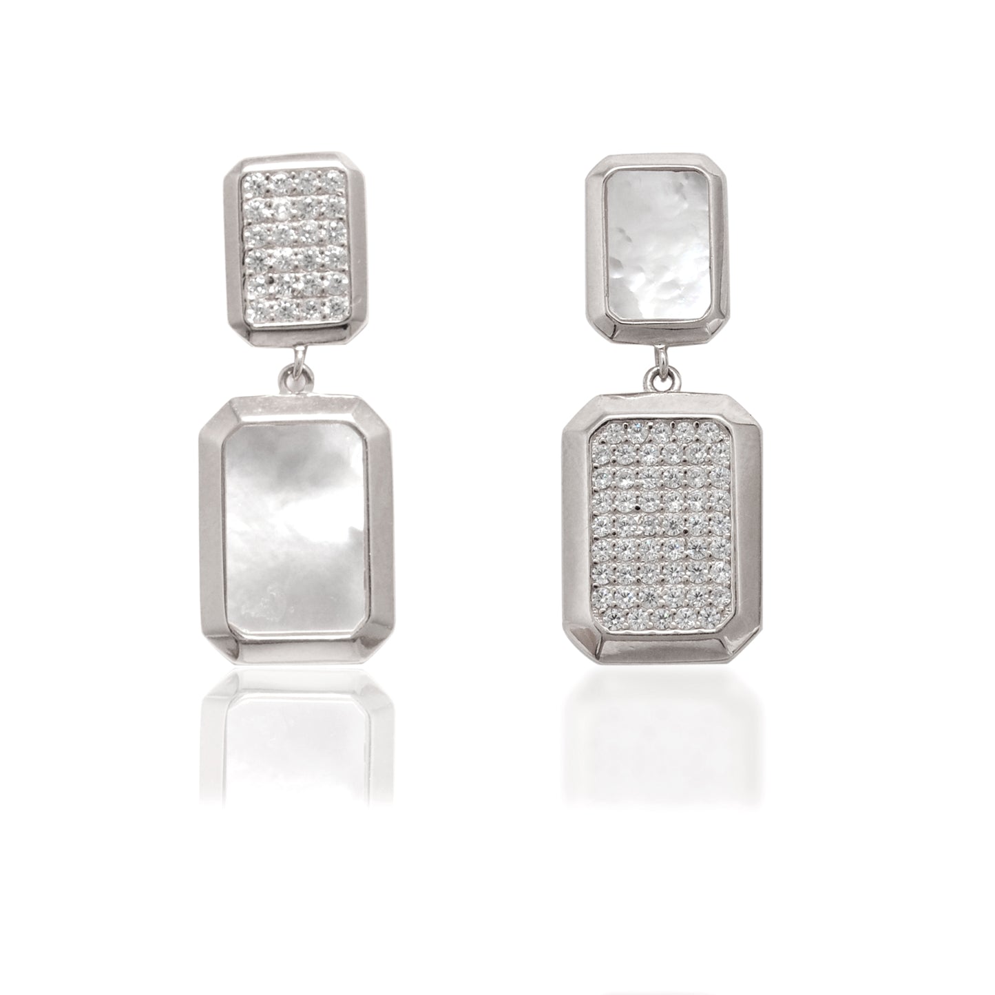 925 Sterling Silver Gold Plated CZ Dangle Earrings – Elegant Jewelry Gift for Women - Kanika Creations