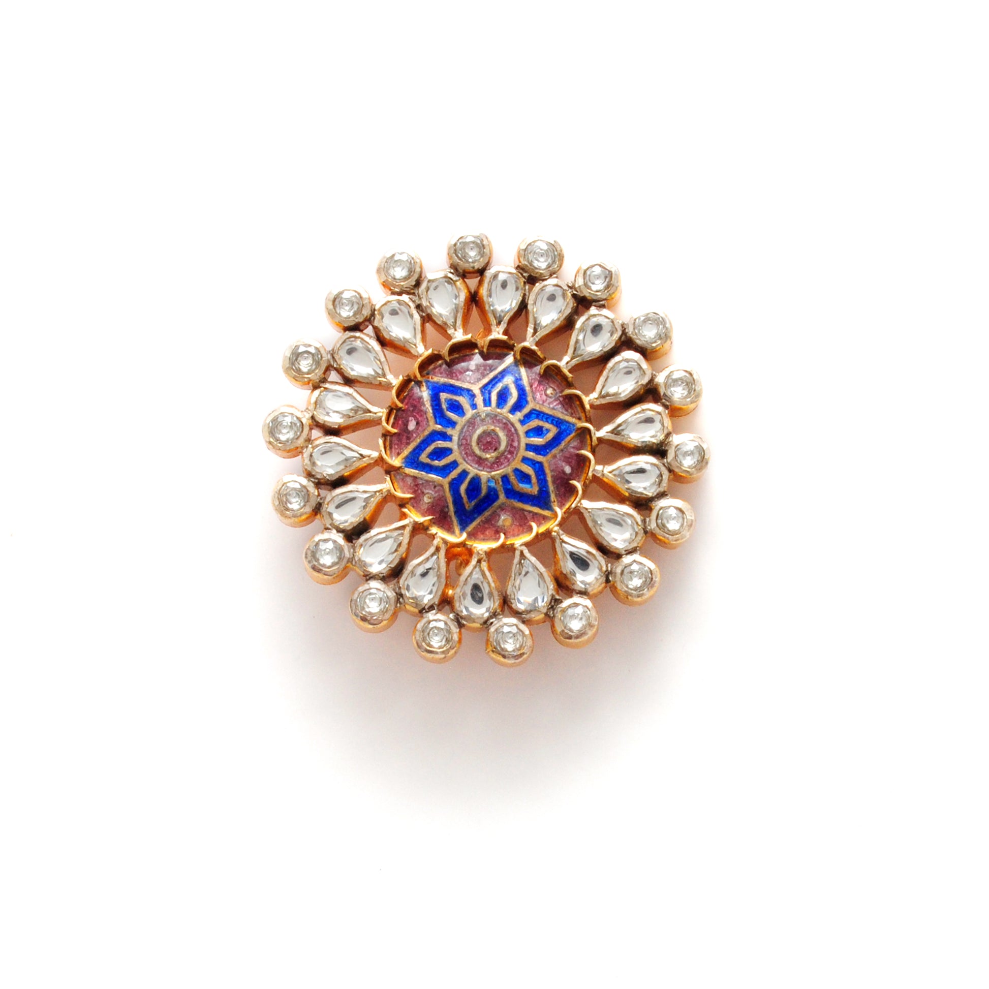 925 Sterling Silver Enamel CZ Flower Stud Earrings – Antique Birthday Gift - Kanika Creations