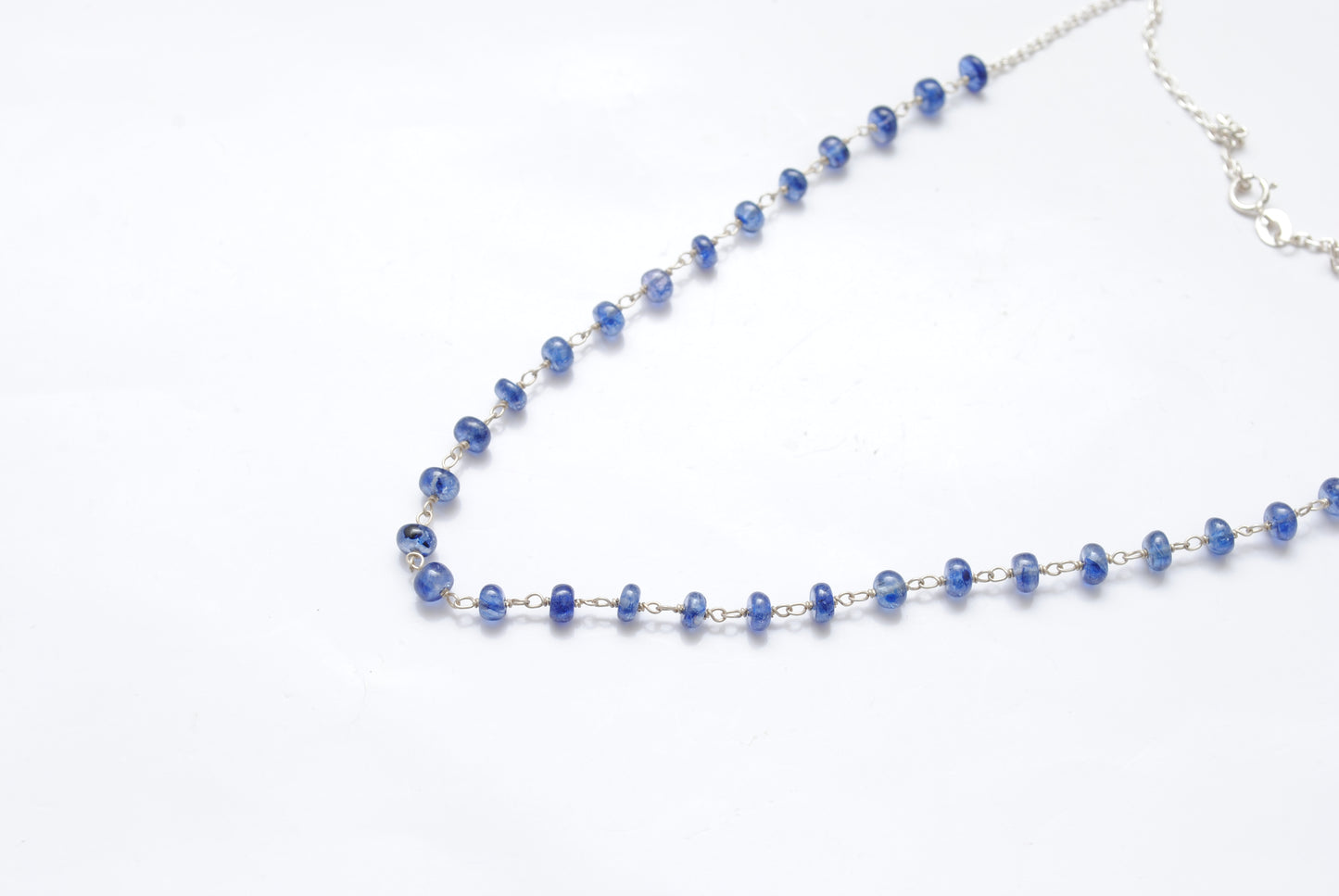 925 Sterling Silver Tanzanite Beaded Neckace – Jewelry Gift for Her