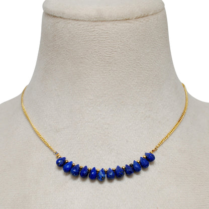 925 sterling silver natural lapis drop necklace 18 inch by kanika creations