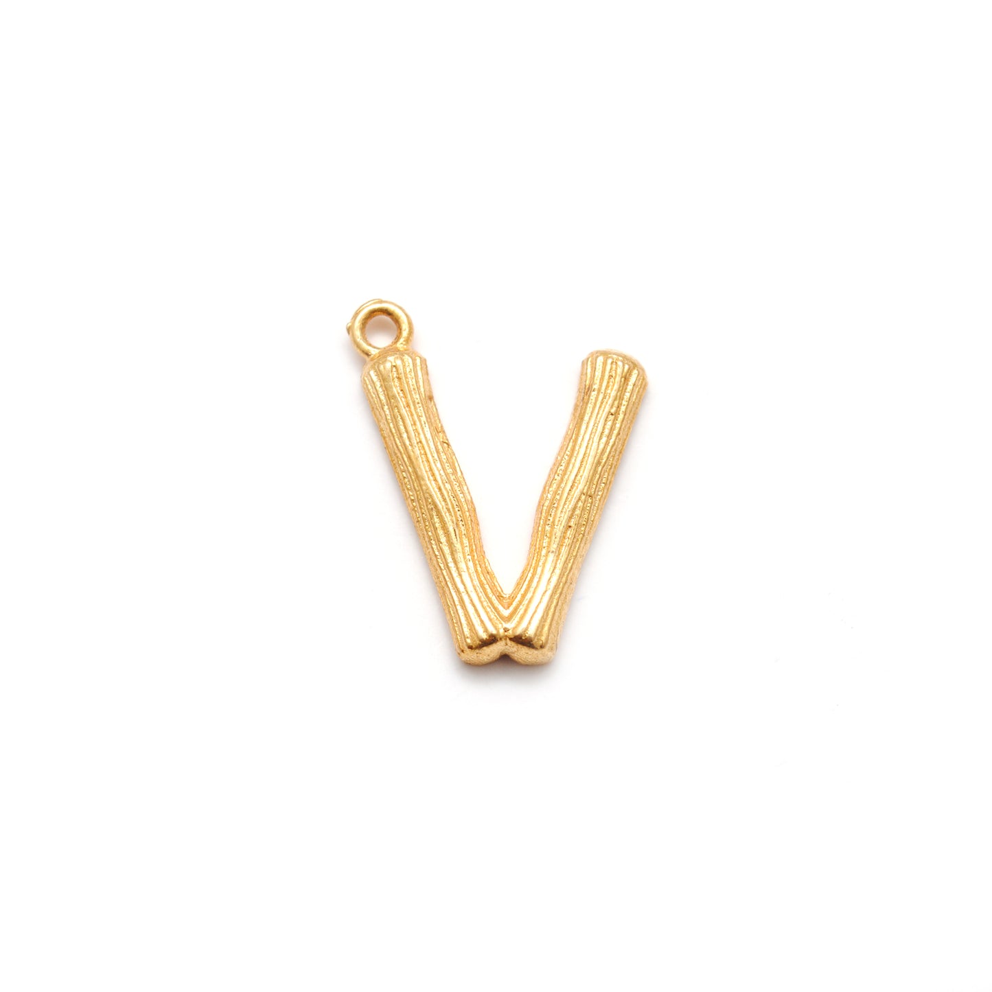 V 18k Gold Initial Letter Pendant