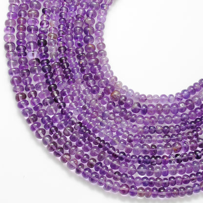 AAA amethyst rondelle beads variant B - light purple shade