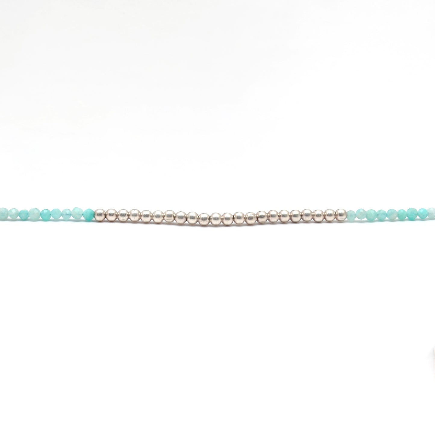Amazonite Beaded Necklace Boho Gift for Her - Clasp Detail