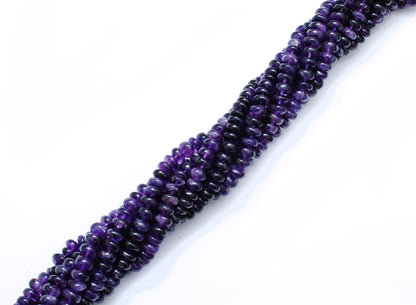 Amethyst rondelle beads 7-9mm - bracelet necklace example