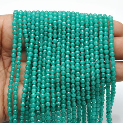 Aqua quartz beads DIY jewelry - bracelet necklace making view
