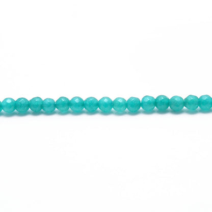 Aqua quartz beads strand - loose scattered aqua blue view