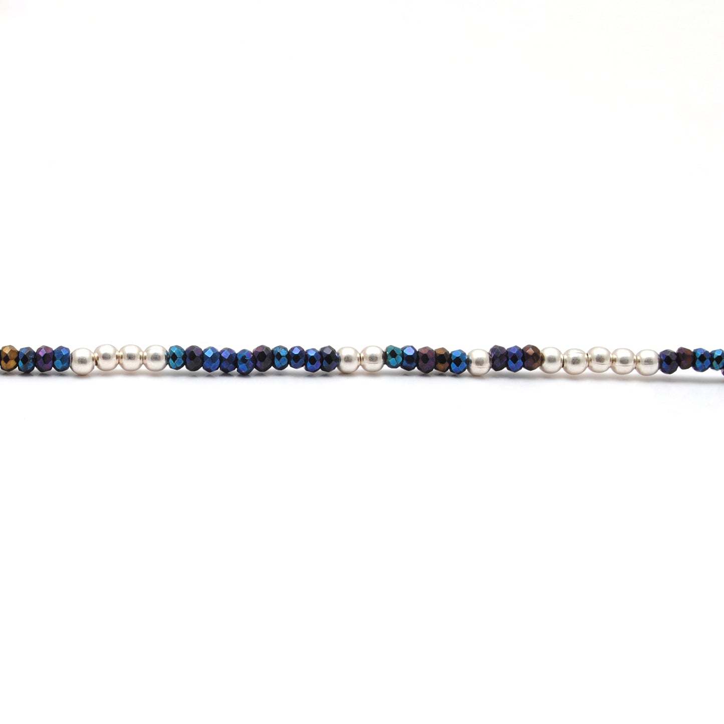 Black Spinel Mystic Coated Gemstone Necklace - Overhead View