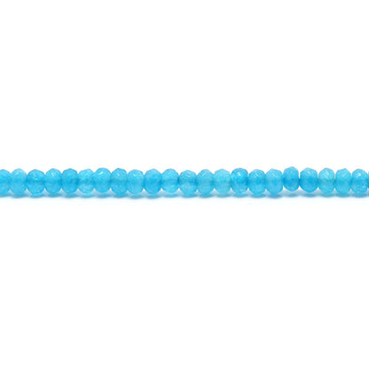Blue apatite quartz beads for jewelry making - scale reference