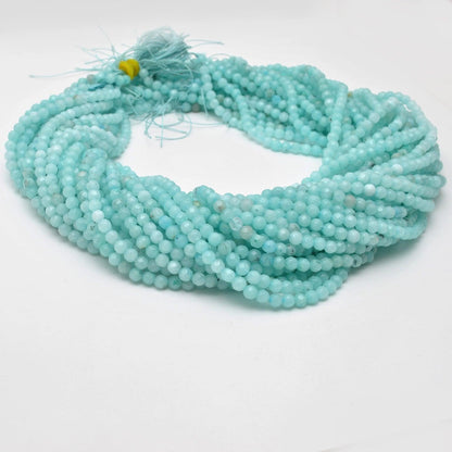 Blue aqua quartz beads DIY jewelry - bracelet necklace making
