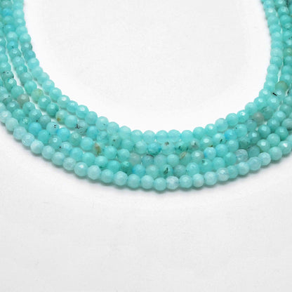 Blue aqua quartz beads for jewelry making - scale reference