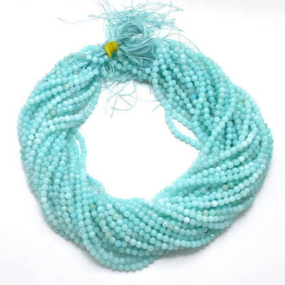 Blue aqua quartz round strand - wholesale bulk quality Jaipur