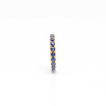 Blue Sapphire Gold Rondelle Spacer 8mm – Lifestyle View