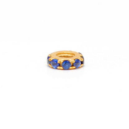 Blue Sapphire Gold Rondelle Spacer Finding 4mm – Lifestyle View