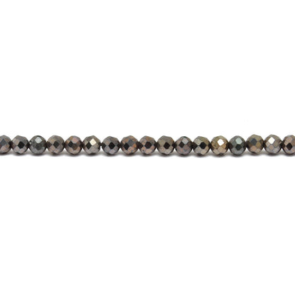 Brown pyrite beads for dainty jewelry making - scale reference