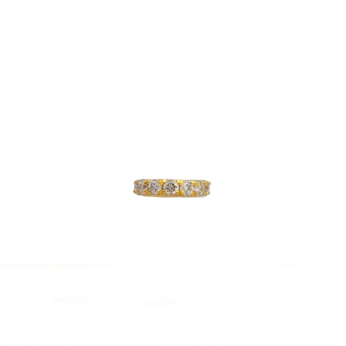 Diamond Pavé 14K Gold Wheel Spacer – Overhead View