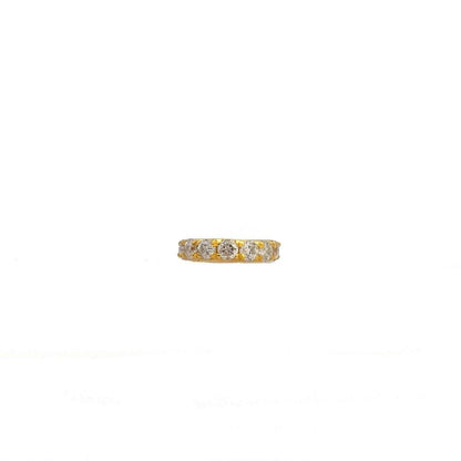 Diamond Pavé 14K Gold Wheel Spacer – Overhead View