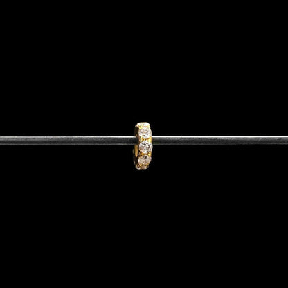 Diamond Pavé Rondelle Wheel Bead – Hole Size Detail for Jewelry Making