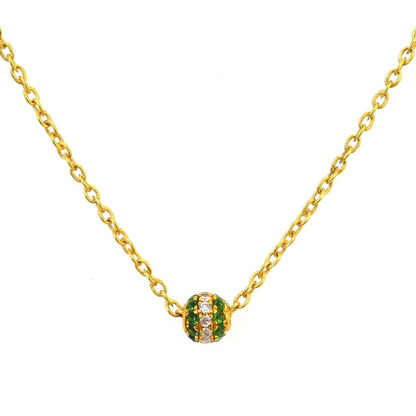 Diamond Tsavorite Pavé Gold Spacer Bead 4mm – Side Profile