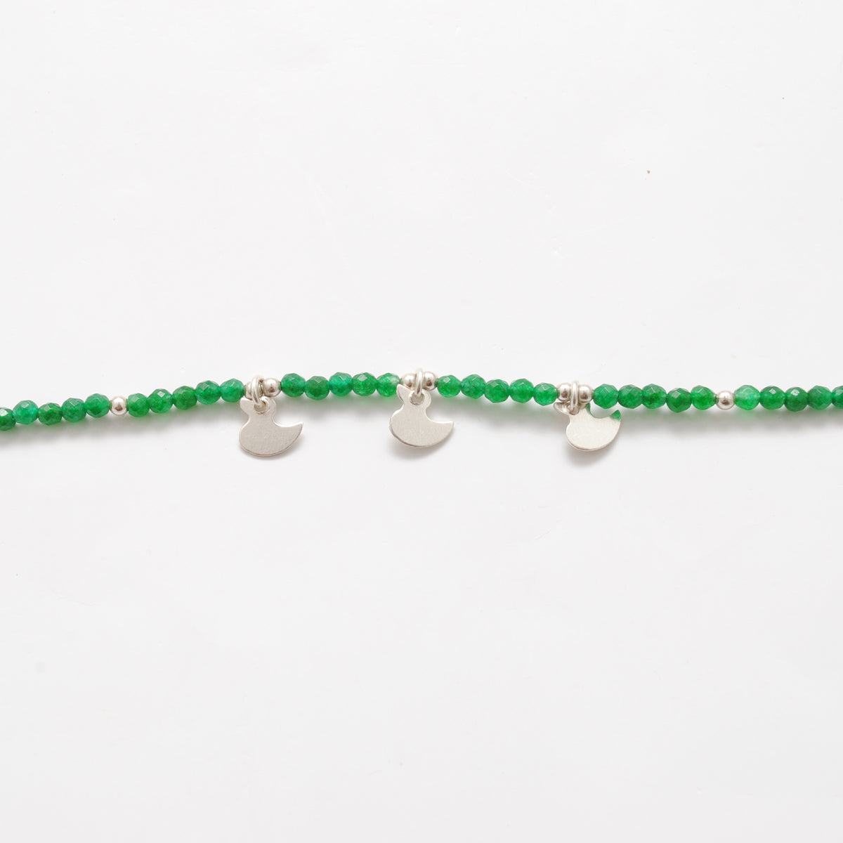 Emerald Beaded Charm Necklace May Birthstone Gift - Clasp Detail