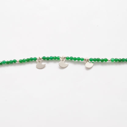 Emerald Beaded Charm Necklace May Birthstone Gift - Clasp Detail