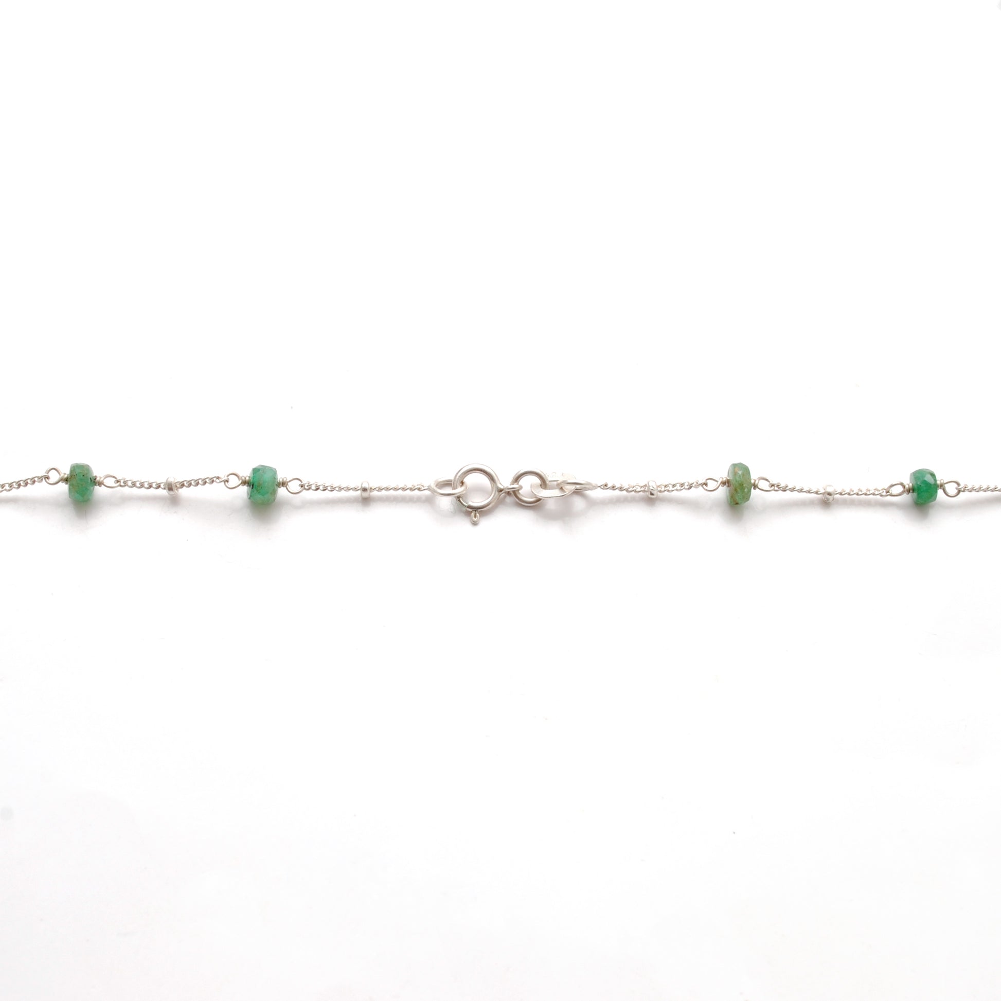 Emerald Choker Necklace Handmade Gemstone - Lifestyle Styled