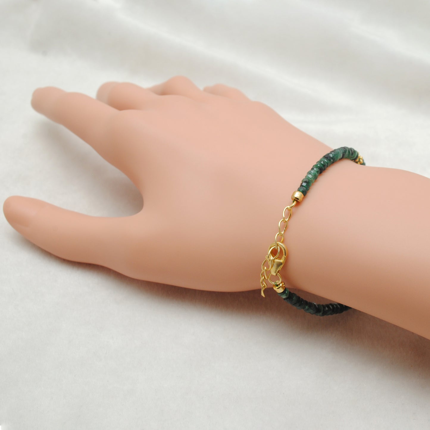 Emerald Diamond Bracelet for Women - Wrist Styled View