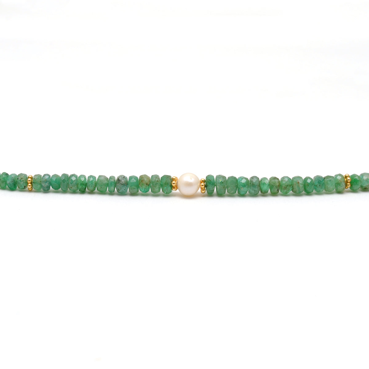 Emerald Micro-Cut Faceted Necklace Luxury Gift - Clasp Detail