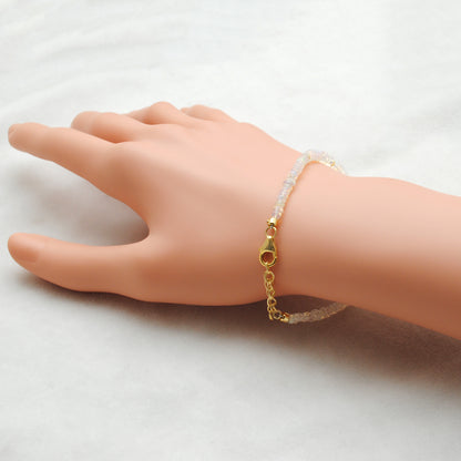 Ethiopian Opal Freshwater Pearl Bracelet - Lifestyle Flat Lay View