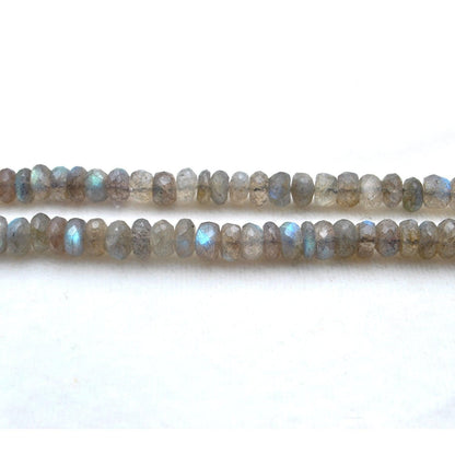 Fire labradorite rondelle beads wholesale - quality Jaipur