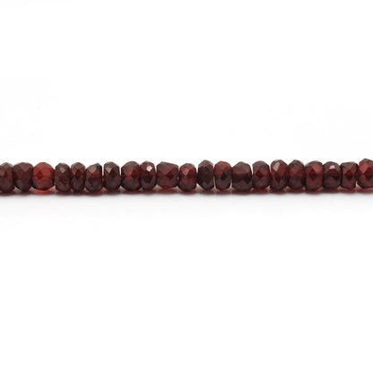 Garnet faceted rondelle beads scattered loose - deep red range