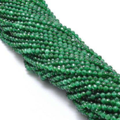 Green quartz crystal beads - scattered loose jewelry making view
