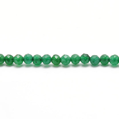 Green quartz faceted beads wholesale strand - quality Jaipur