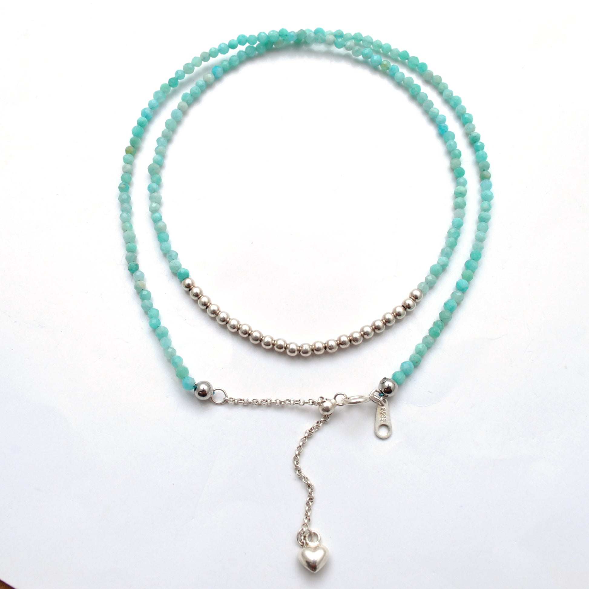 Handmade Amazonite Teal Necklace - Lifestyle Bohemian Styled View