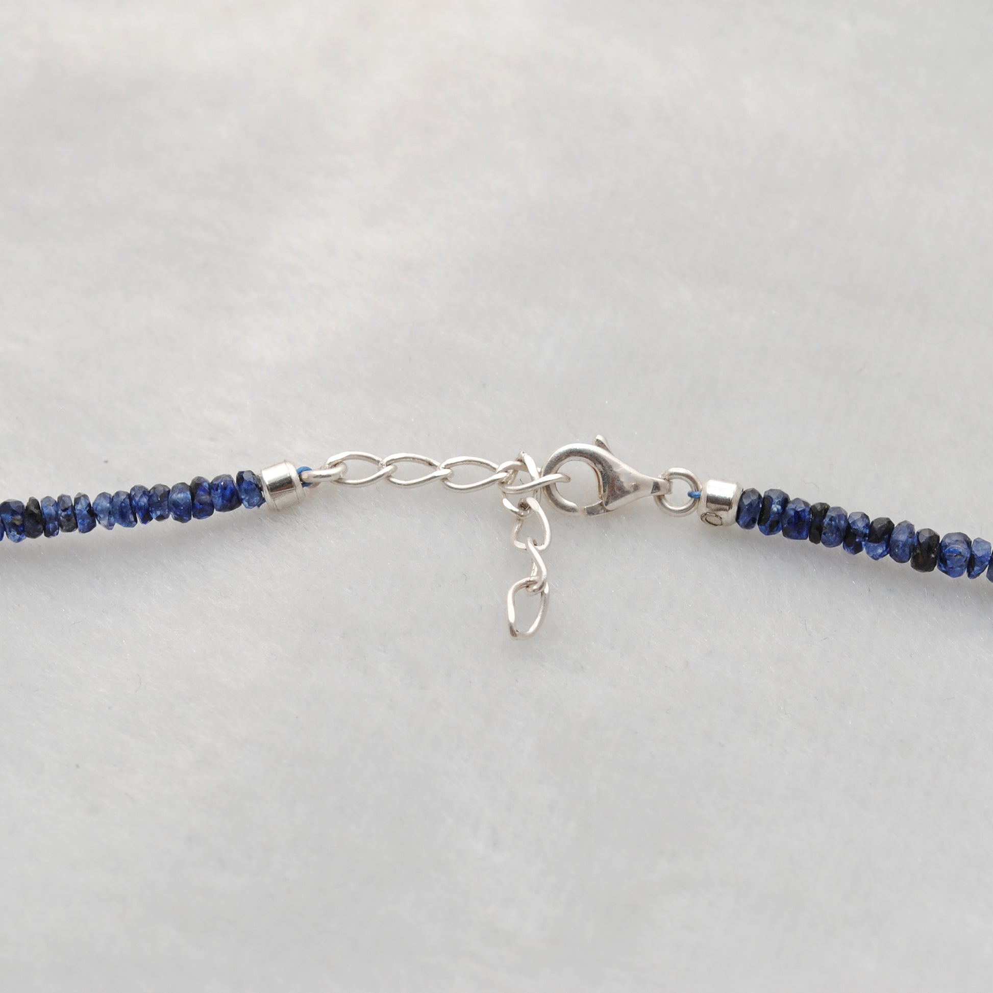 Handmade Blue Sapphire Necklace - Lifestyle Styled View Jaipur