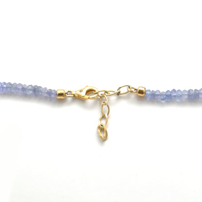 Handmade Faceted Tanzanite Opal Necklace - Lifestyle Styled View