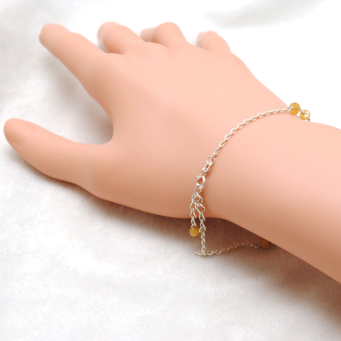 Handmade Rainbow Sapphire Bracelet Jaipur - Stacking View