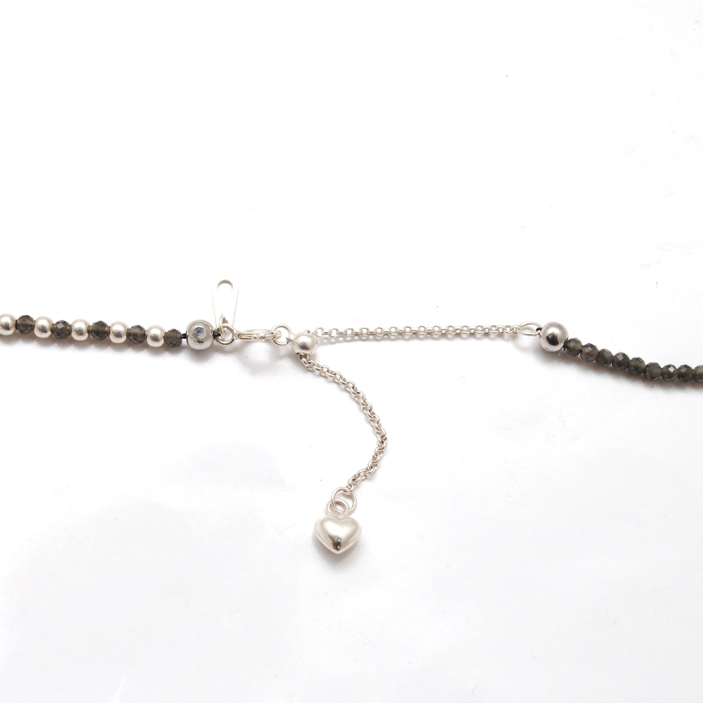 Handmade Smoky Quartz Beaded Necklace - Close-Up Faceted Bead Detail