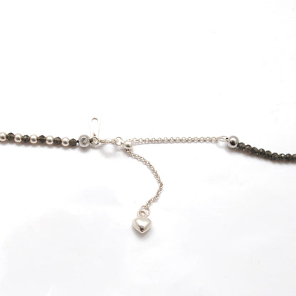 Handmade Smoky Quartz Beaded Necklace - Close-Up Faceted Bead Detail