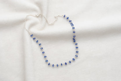 Handmade Tanzanite Beaded Necklace for Women - Close-Up Detail