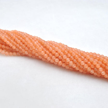 Honey quartz 4mm beads for stacking jewelry - scale reference