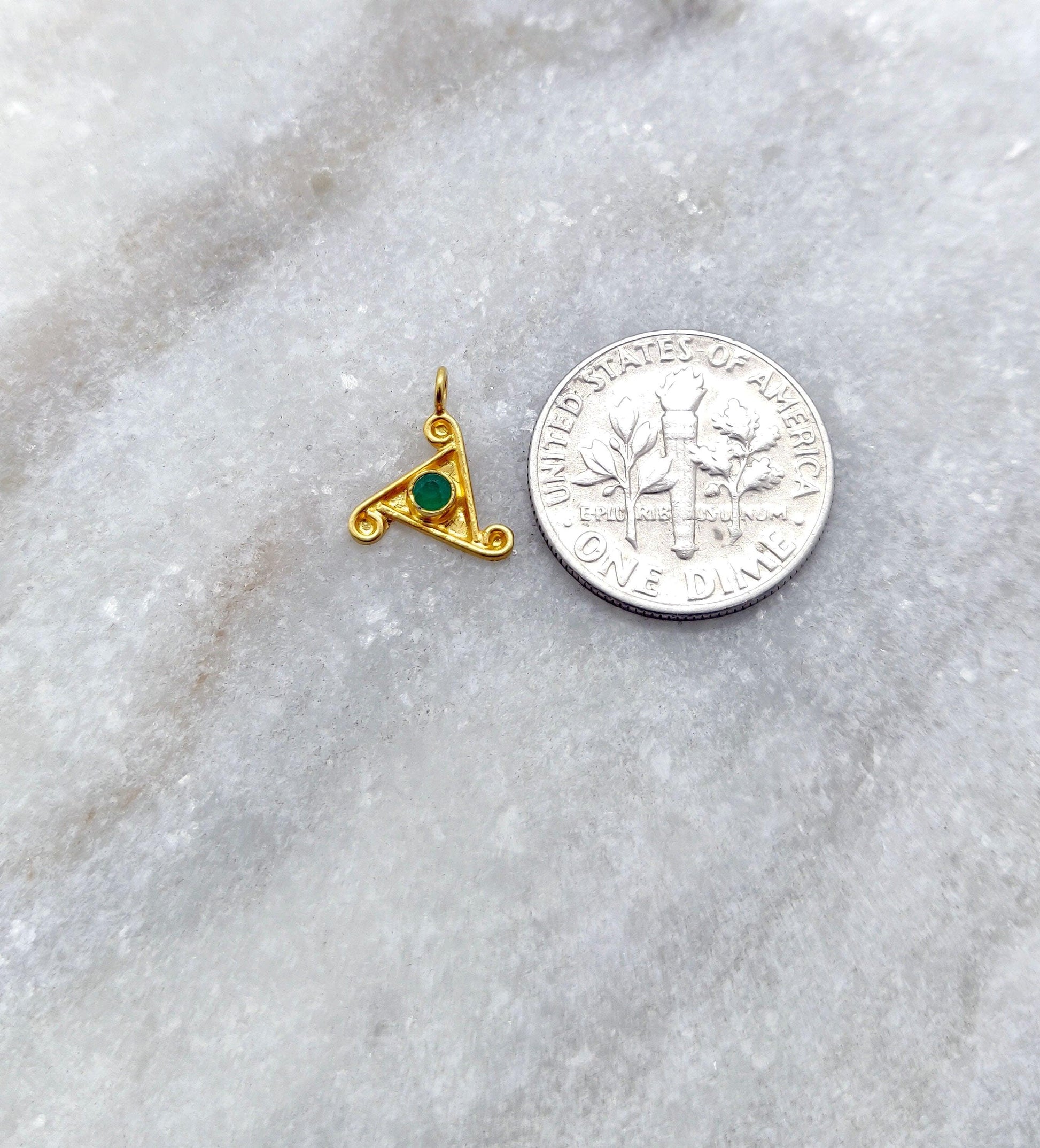 18k Yellow Gold Fancy Charm Pendant for Customized Jewelry - Kanika Creations
