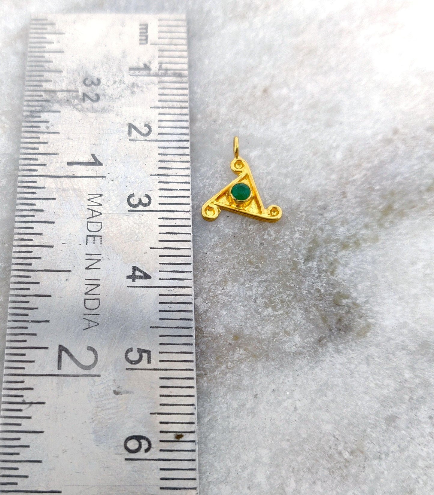 18k Yellow Gold Fancy Charm Pendant for Customized Jewelry - Kanika Creations
