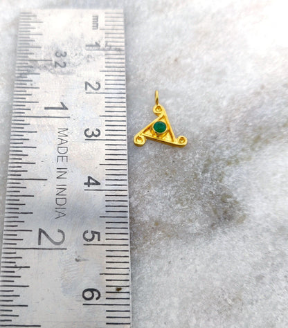 18k Yellow Gold Fancy Charm Pendant for Customized Jewelry - Kanika Creations