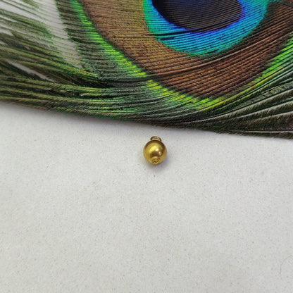 18k Solid Yellow Gold Ball Spacer Beads 5.5mm - Kanika Creations