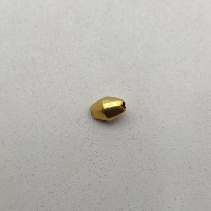 18k Solid Yellow Gold Faceted Marquise Spacer Bead 7x4mm - Kanika Creations