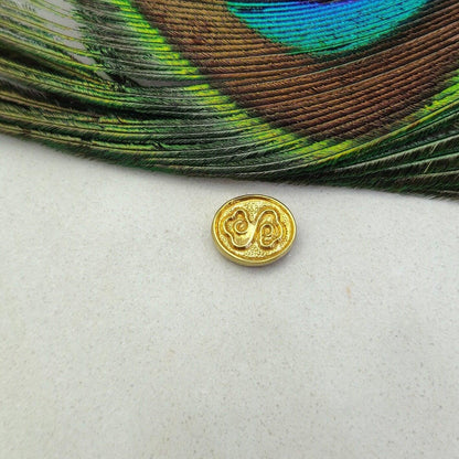 18k Solid Yellow Gold Oval Spacer Beads 10x9mm - Kanika Creations