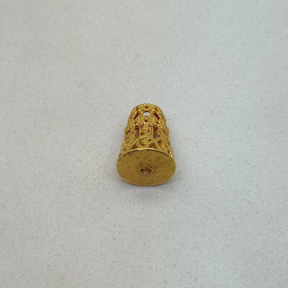 18k Solid Yellow Gold Fancy Spacer Beads - Kanika Creations